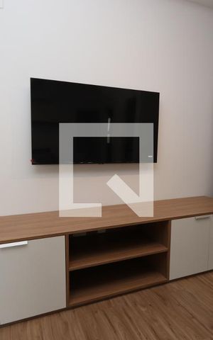 Apartamento à venda com 49m², 1 quarto e 1 vagaSala expandida - rack e TV