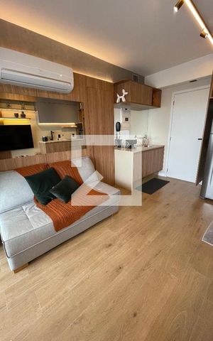Apartamento à venda com 36m², 1 quarto e 1 vaga Apartamento à venda com 36m², 1 quarto e 1 vagaSala de estar