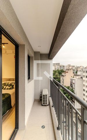 Studio à venda com 30m², 1 quarto e sem vagaVaranda