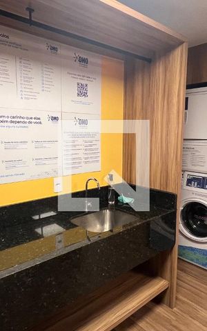 Studio para alugar com 24m², 1 quarto e sem vaga Studio para alugar com 24m², 1 quarto e sem vagaLavanderia