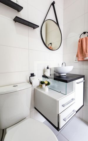 Apartamento à venda com 27m², 1 quarto e sem vaga Apartamento à venda com 27m², 1 quarto e sem vagaBanheiro da Suíte