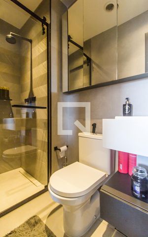 Apartamento para alugar com 54m², 1 quarto e 2 vagasBanheiro da Suíte