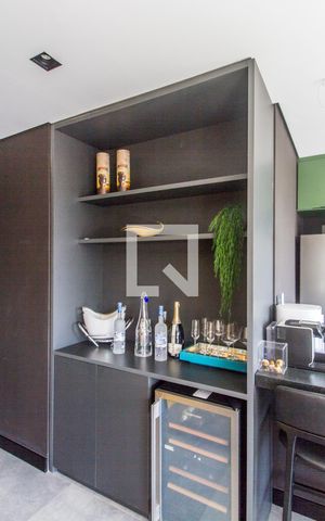 Apartamento para alugar com 54m², 1 quarto e 2 vagasDetalhe Sala