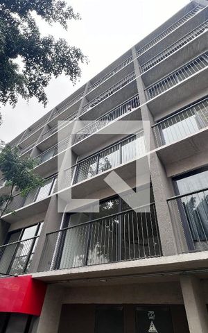 Studio para alugar com 33m², 1 quarto e sem vaga Studio para alugar com 33m², 1 quarto e sem vagaFachada