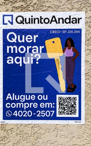 Studio à venda com 27m², 1 quarto e sem vagaFachada plaquinha 