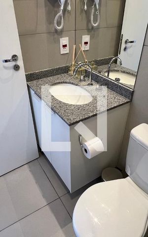 Studio para alugar com 23m², 1 quarto e sem vaga Studio para alugar com 23m², 1 quarto e sem vagaBanheiro da Suíte