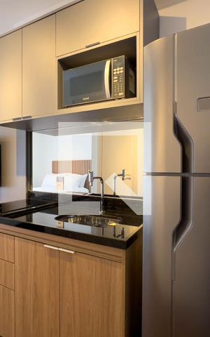 Studio para alugar com 25m², 1 quarto e sem vaga Studio para alugar com 25m², 1 quarto e sem vagaCozinha