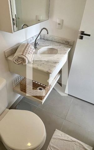 Apartamento à venda com 27m², 1 quarto e sem vaga Apartamento à venda com 27m², 1 quarto e sem vagaBanheiro da Suíte