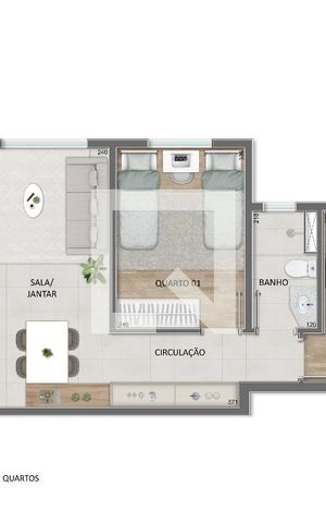 Apartamento à venda com 70m², 3 quartos e 2 vagas