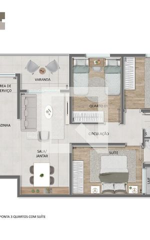 Apartamento à venda com 73m², 2 quartos e 2 vagas