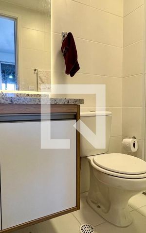 Studio para alugar com 24m², 1 quarto e sem vaga Studio para alugar com 24m², 1 quarto e sem vagaBanheiro da Suíte