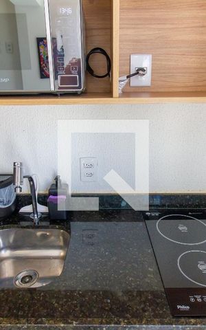 Apartamento à venda com 27m², 1 quarto e sem vaga Apartamento à venda com 27m², 1 quarto e sem vagaStudio Cozinha -detalhe
