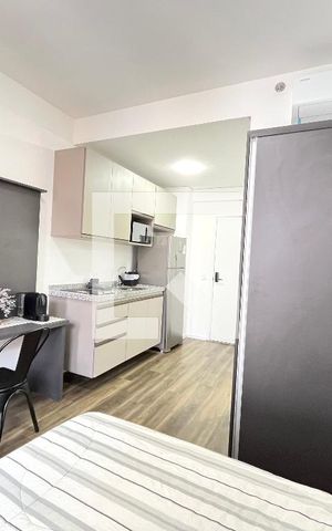 Studio para alugar com 21m², 1 quarto e sem vaga Studio para alugar com 21m², 1 quarto e sem vagaSala/Quarto