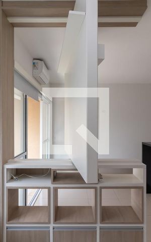 Apartamento para alugar com 40m², 1 quarto e 2 vagasQuarto - Painel Giratório