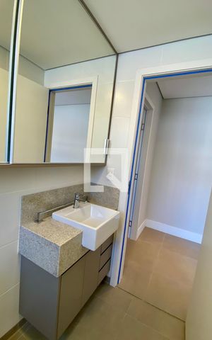 Apartamento para alugar com 46m², 1 quarto e 2 vagas Apartamento para alugar com 46m², 1 quarto e 2 vagasBanheiro Social