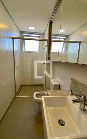 Apartamento para alugar com 46m², 1 quarto e 2 vagas Apartamento para alugar com 46m², 1 quarto e 2 vagasBanheiro Social
