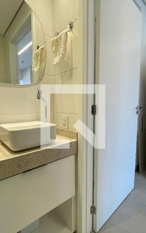 Studio para alugar com 25m², 1 quarto e sem vaga Studio para alugar com 25m², 1 quarto e sem vagaBanheiro