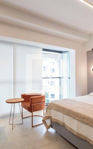 Studio para alugar com 29m², 1 quarto e sem vagaSala/Quarto