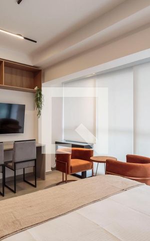 Studio para alugar com 29m², 1 quarto e sem vagaSala/Quarto