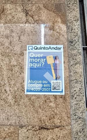 Apartamento à venda com 119m², 3 quartos e 1 vaga Apartamento à venda com 119m², 3 quartos e 1 vagaFachada com cartaz QA