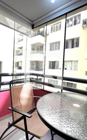 Studio à venda com 37m², 1 quarto e 1 vagaVaranda
