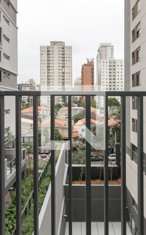 Studio à venda com 27m², 1 quarto e sem vaga Studio à venda com 27m², 1 quarto e sem vagaVaranda