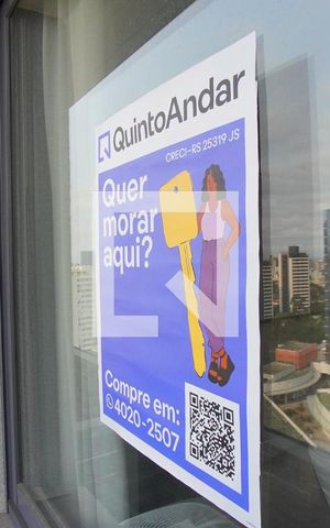 Studio à venda com 44m², 1 quarto e 1 vagaAdesivo /Plaquinha