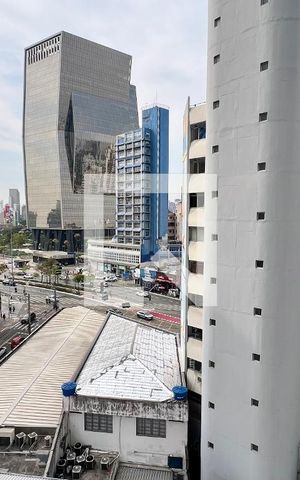 Studio para alugar com 25m², 1 quarto e sem vaga Studio para alugar com 25m², 1 quarto e sem vagaVista da Sacada