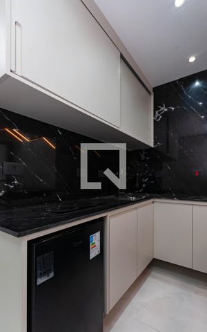 Studio para alugar com 25m², 1 quarto e sem vaga Studio para alugar com 25m², 1 quarto e sem vagaCozinha Americana