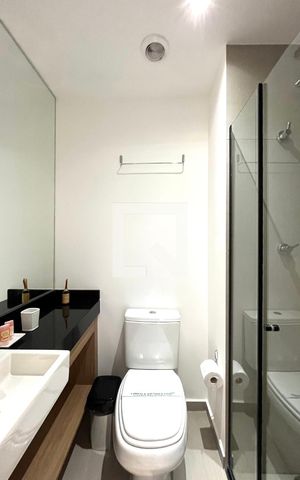 Studio para alugar com 23m², 1 quarto e sem vaga Studio para alugar com 23m², 1 quarto e sem vagaBanheiro
