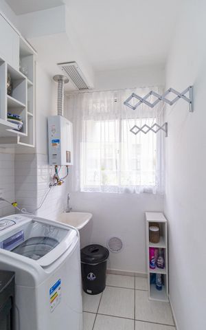 Apartamento à venda com 46m², 2 quartos e 1 vagaCozinha e área de serviço