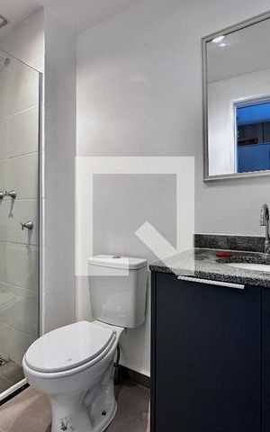 Studio para alugar com 25m², 0 quarto e sem vaga Studio para alugar com 25m², 0 quarto e sem vagaBanheiro