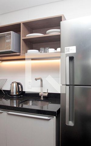 Studio à venda com 32m², 1 quarto e 1 vagaStudio - Cozinha