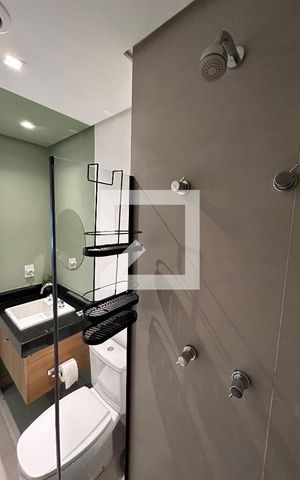 Studio para alugar com 24m², 1 quarto e sem vaga Studio para alugar com 24m², 1 quarto e sem vagaBanheiro