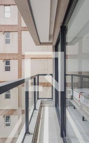 Studio à venda com 27m², 1 quarto e sem vagaVaranda