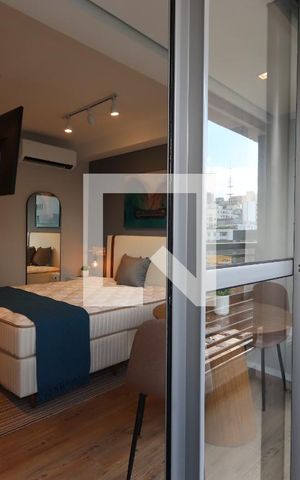 Studio para alugar com 27m², 1 quarto e sem vagaVaranda
