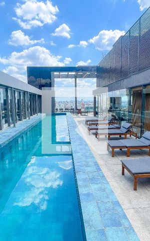 Studio para alugar com 21m², 1 quarto e sem vaga Studio para alugar com 21m², 1 quarto e sem vagaÁrea comum - Piscina