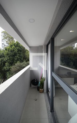 Studio para alugar com 27m², 1 quarto e sem vagaVaranda