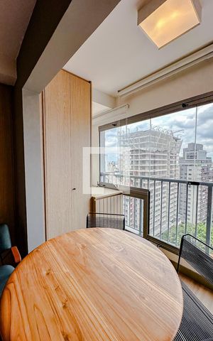 Apartamento para alugar com 25m², 1 quarto e sem vagaVaranda da Sala/Quarto