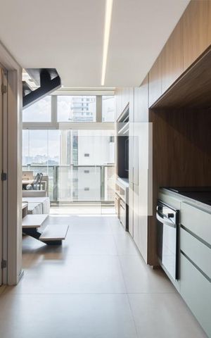 Studio à venda com 27m², 1 quarto e sem vagaCozinha