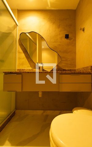 Apartamento para alugar com 58m², 1 quarto e 1 vaga Apartamento para alugar com 58m², 1 quarto e 1 vagaBanheiro social