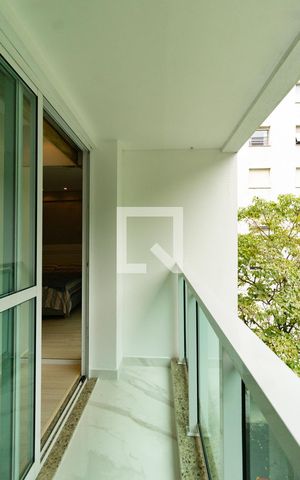 Apartamento para alugar com 58m², 1 quarto e 1 vaga Apartamento para alugar com 58m², 1 quarto e 1 vagaDetalhe da varanda do quarto