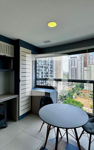 Studio para alugar com 32m², 1 quarto e sem vaga Studio para alugar com 32m², 1 quarto e sem vagaSacada