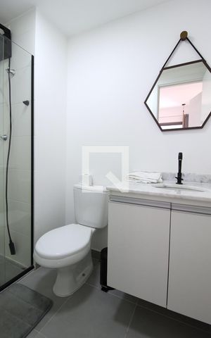 Studio para alugar com 27m², 1 quarto e sem vagaBanheiro da Suíte