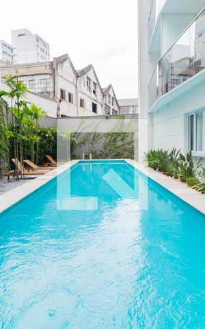Studio à venda com 46m², 1 quarto e 1 vagaPiscina