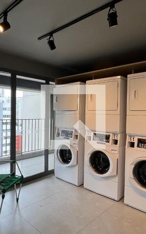 Studio para alugar com 26m², 1 quarto e sem vaga Studio para alugar com 26m², 1 quarto e sem vagaLavanderia