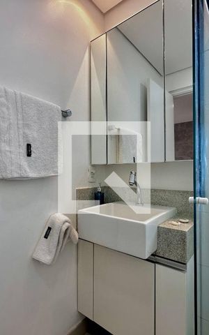 Apartamento para alugar com 36m², 0 quarto e 1 vaga Apartamento para alugar com 36m², 0 quarto e 1 vagaBanheiro