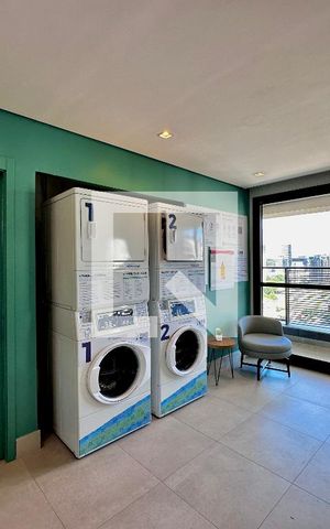 Studio para alugar com 27m², 1 quarto e 1 vagaLavanderia