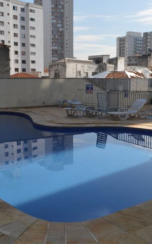 Studio para alugar com 48m², 1 quarto e 1 vagaPiscina