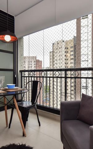 Apartamento para alugar com 38m², 1 quarto e 1 vagaVaranda